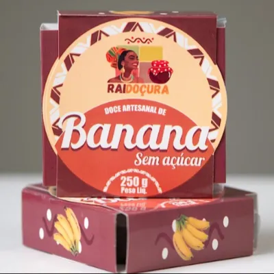 Doce Artesanal de Banana de Corte sem açúcar - 250g